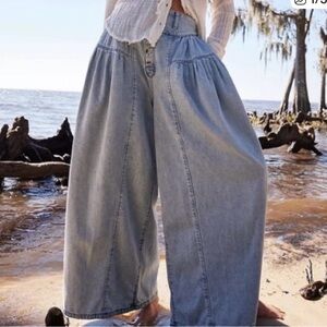 We the Free wide leg pull on Jean